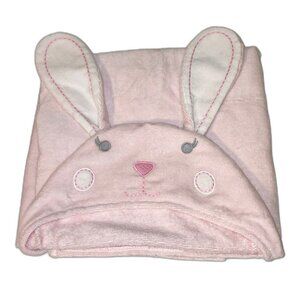 POTTERY BARN KIDS Soft Pink Bunny Rabbit Hooded Towel Poncho 2T 4T